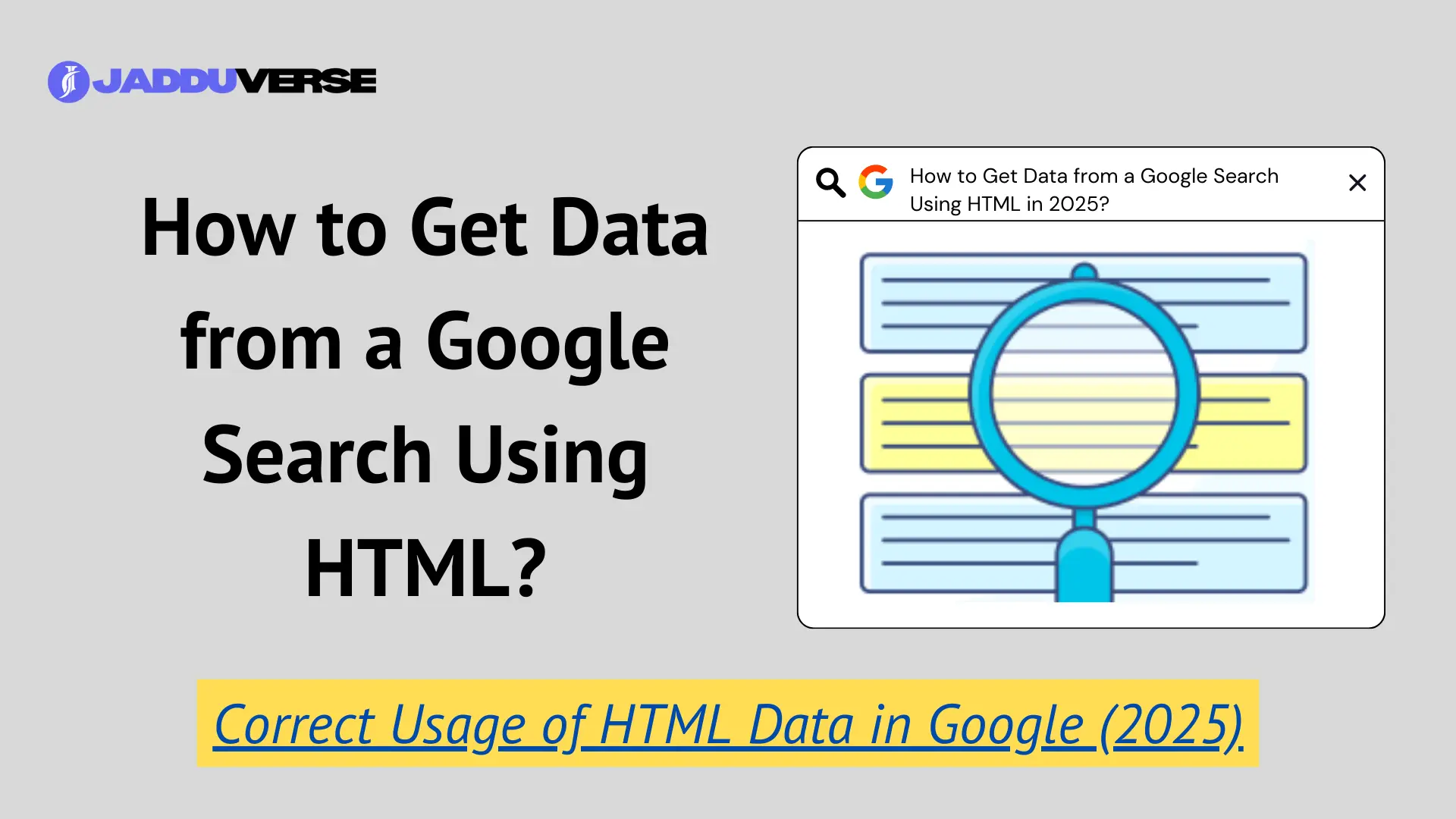 How to Get Data from a Google Search Using HTML?