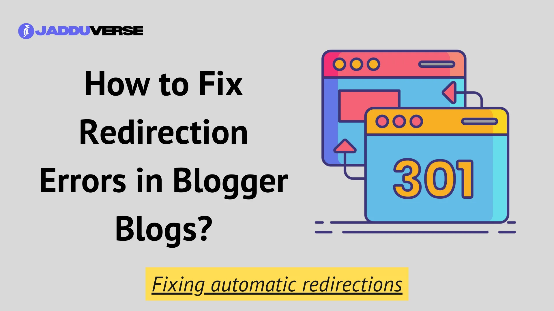 How to Fix Redirect Error in Blogger